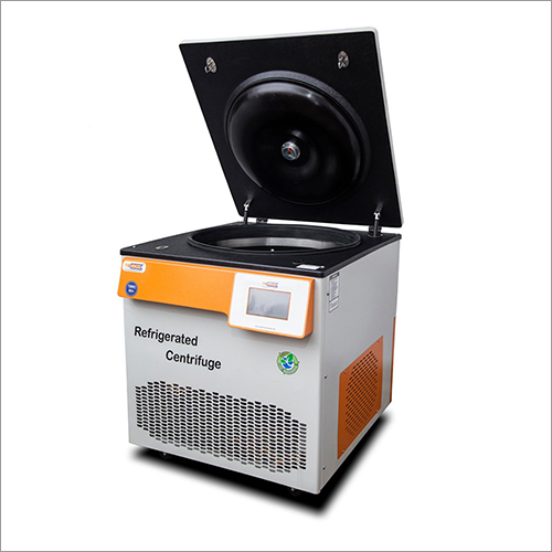 Refrigerated Centrifuge - 7.5 Kva, Metal Construction, Orange & White Color | Industrial & Laboratory Application, 400 Kg Weight, 220v Voltage, 1 Year Warranty
