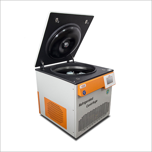 Refrigerated Centrifuge - 7.5 Kva, Metal Construction, Orange & White Color | Industrial & Laboratory Application, 400 Kg Weight, 220v Voltage, 1 Year Warranty
