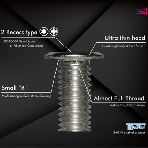 Polished Space And Weight Saving Screw