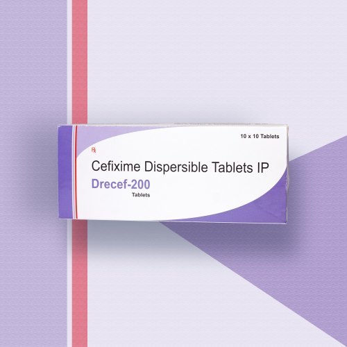 Drecef-200mg Tablet - Cefixime Dispersible, 10x10 Packaging Size | Allopathic Medicine, Prescription Required, 2-Year Shelf Life, Store in Cool & Dry Place