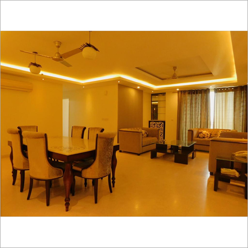 Dining Room Interior Service - Wood, Fabric, Beige, Modern | Custom Designs, Eye-pleasing, Quality Work, Space Optimization