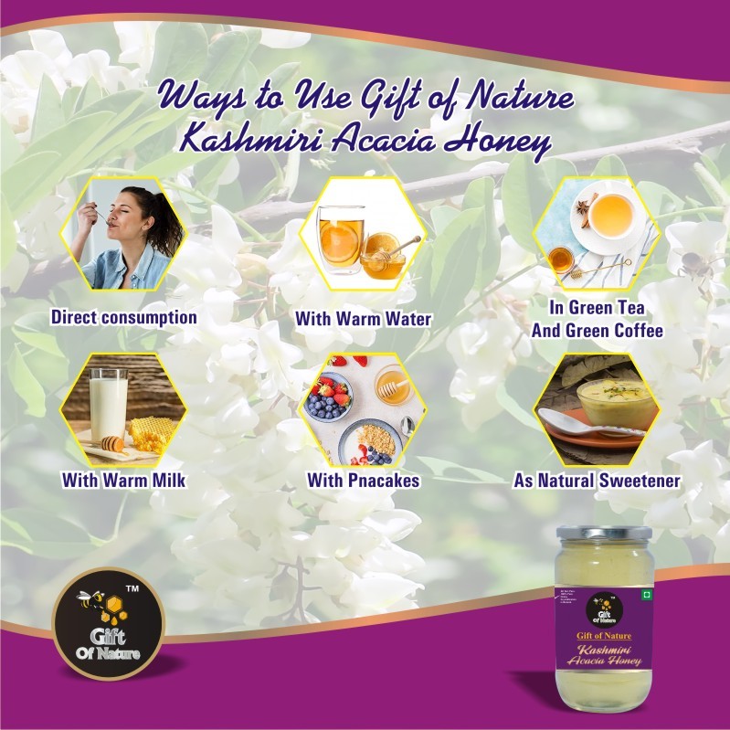 Kashmiri Acacia Honey - 30kg | 100% Pure, Natural Unprocessed Raw Honey, Moisture 19%, Grade A, Prolonged Shelf Life 2 Years