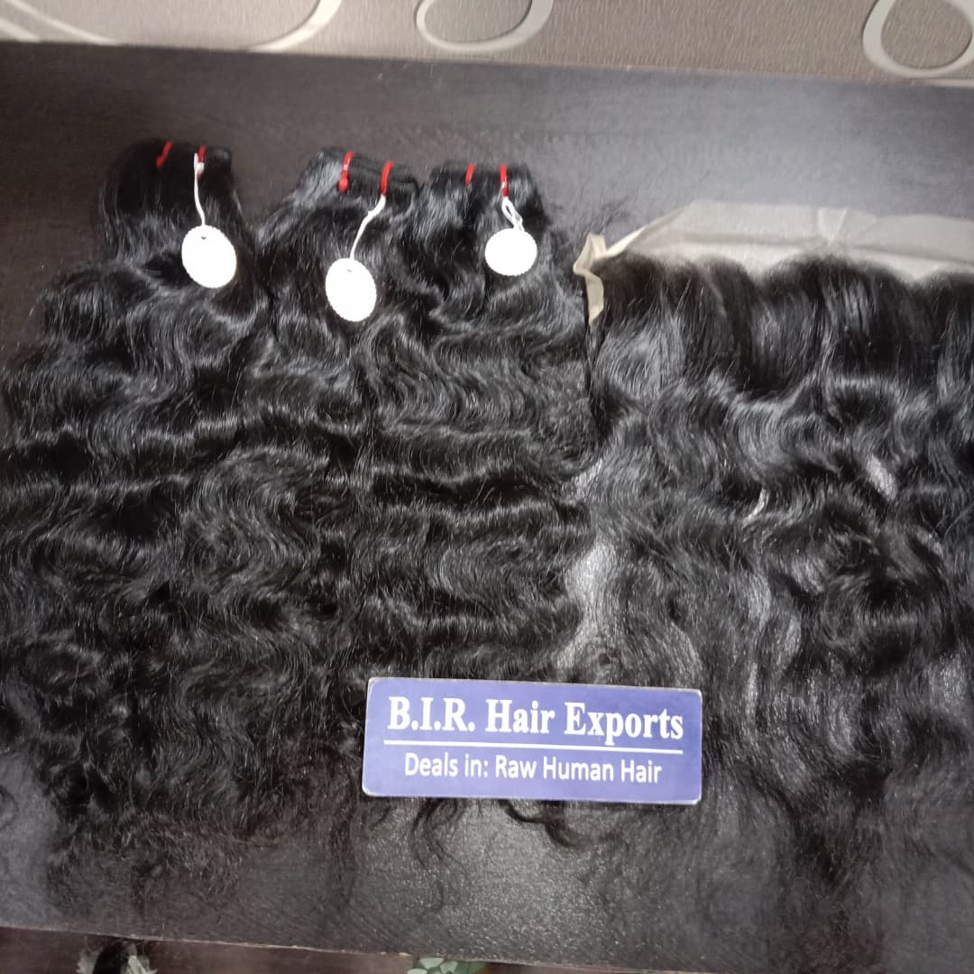 Raw Human Hair Extensions - Indian Human Hair, Black Color | Excellent Sheen, Odorless, No Tangle, No Shedding, Natural Appearance, Lightweight