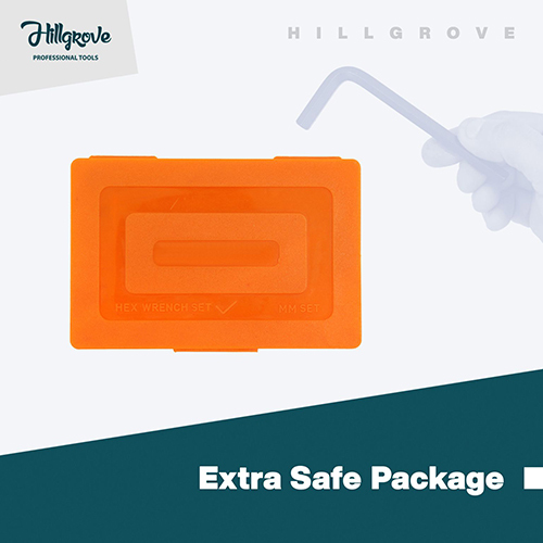 Hillgrove 9 Pieces Aks1 Full Hex Allen Key Kit Bolt Spanner Goti Wrench L Shape Repair Tool Set