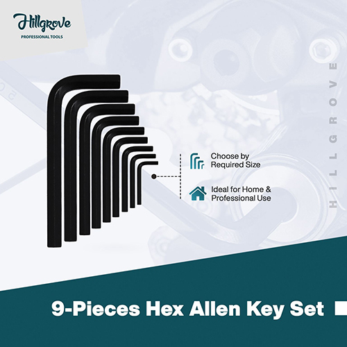 9 Black Allen Key Set