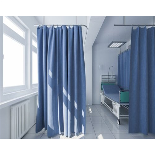 Hospital Partition Curtains - Polyester Material, Custom Sizes Available, Blue Color, Long-lasting Durability