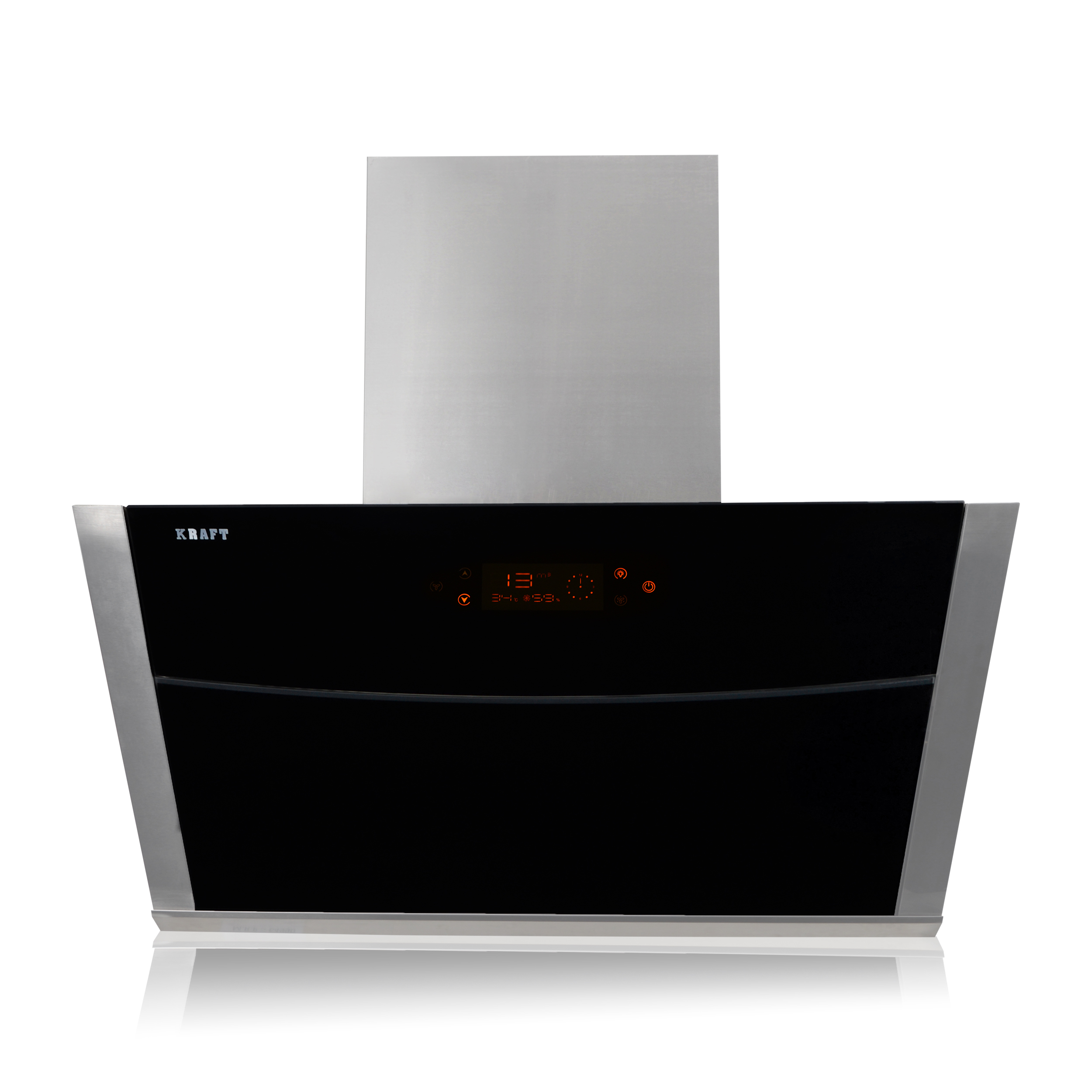Auto Clean Chimney - Stainless Steel, 3 Feet Size, 2200 M3/hr Suction Capacity | Wall Mounted, Vented Exhaust, 54 Db Noise Level, Digital Touch Control