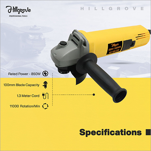 Stainless Steel Yellow Blade Angle Grinder