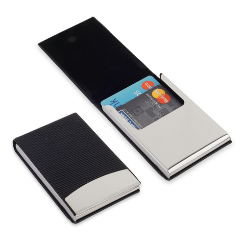 वर्टिकल ब्लैक कार्ड होल्डर