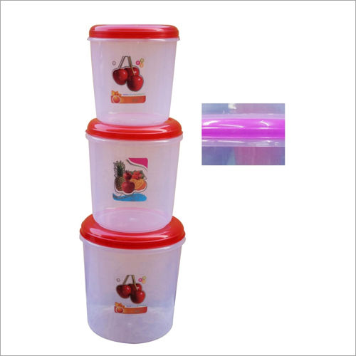 White Plastic Food Container Set