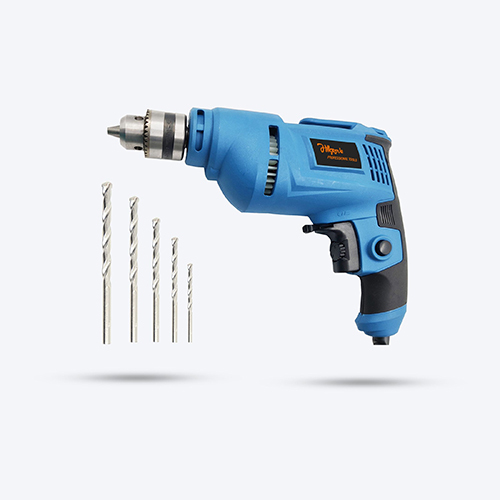 Hillgrove Hgpd2m1 All Purpose 500w Drill Machine With 5 Drill Bits With Reverse Rotaion And Variable Speed Pistol Grip Drill