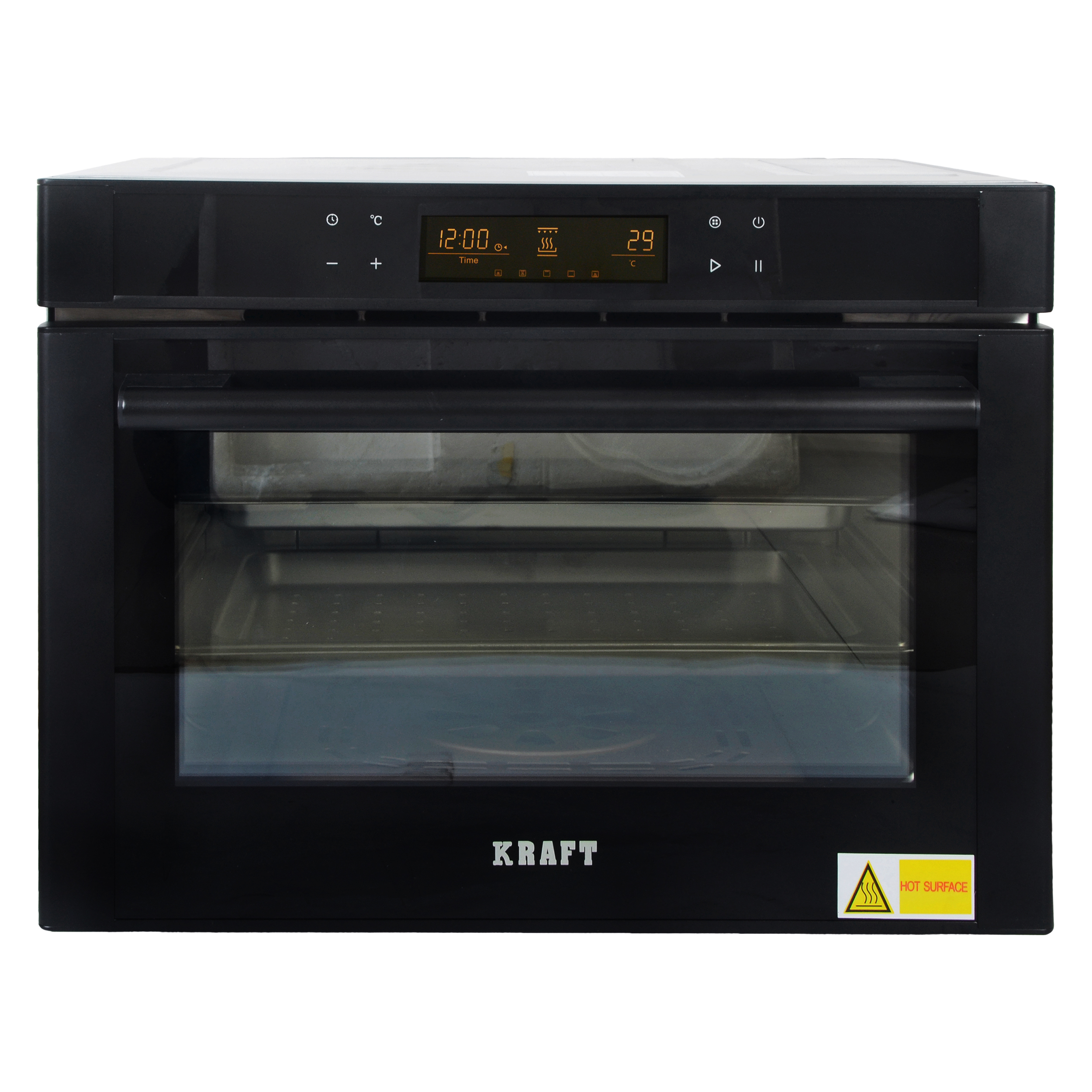 Steam Oven - 670x550x470 Mm, Matte Black | Grilling, Water Shortage Alert, Digital Timer Control, Portable 28l Capacity