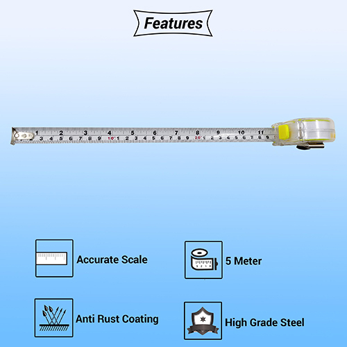 Hillgrove 5 Meter Steel Blade With Auto-lock Function Hmt5b Measurement Tape
