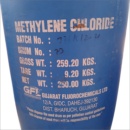 Methylene Chloride - 99.8% Pure, Cas No 75-09-2, 250 Kg Drum Packaging | Industrial Grade, Liquid State, High Solubility In Ethanol