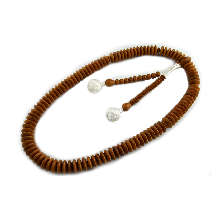 Brown Tendai Ohira Plum Wood Juzu Prayer Beads