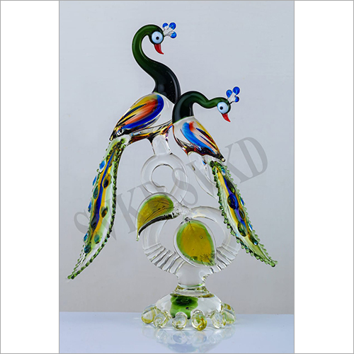 Glass Statue - Glass, 12 Inches Tall, Green Color | Elegant Design, Fine Craftsmanship, Unique Artwork, Durable Crystal Base, Collectible Item