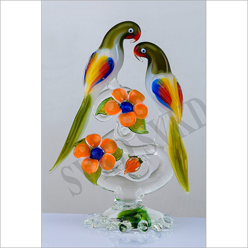 Glass Statue - Intricate Dimensions, Green Color | Elegant Design, Durable Material, Unique Artwork, Handcrafted Gift