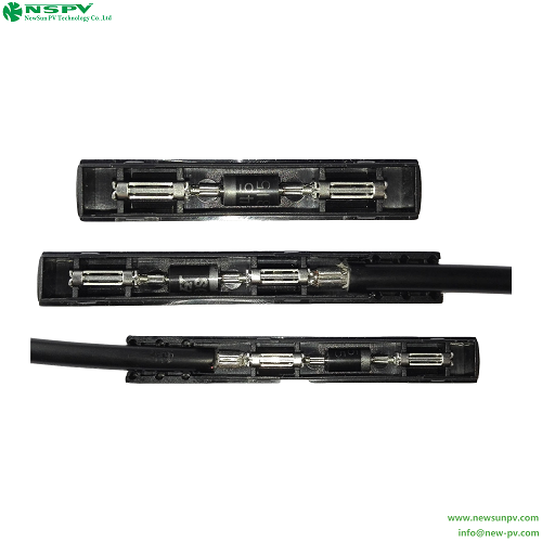 Waterproof Bipv Junction Box Solar Panel Junction Box With Diode Solar Module Junction Box - Color: Black