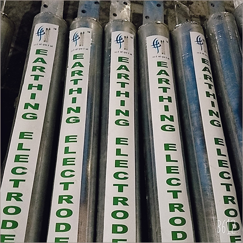 Chemical Earthing Electrodes - Copper-bonded Steel, Cylindrical Shape, Silver And Green | Robust Durability, Excellent Surge Current Safety, Custom Sizes