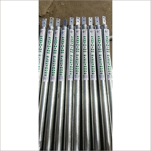 Chemical Earthing Electrodes - Copper-bonded Steel, Cylindrical Shape, Silver And Green | Robust Durability, Excellent Surge Current Safety, Custom Sizes