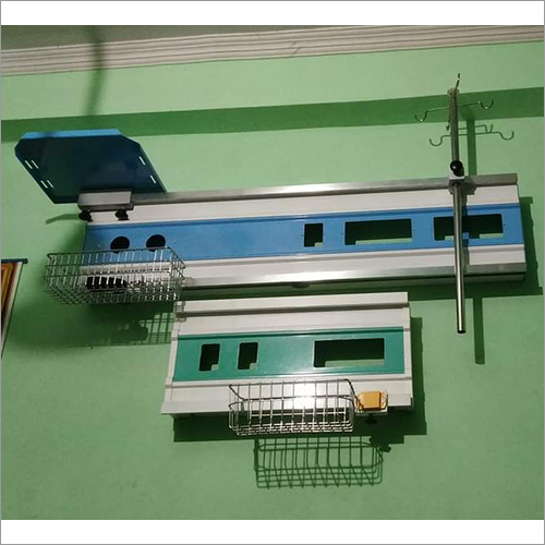 Hospital Bed Head Panel - Aluminium With Mild Steel Powder Coating | Nurse Call Cutout, Medical Gas Outlets, Multiple Switch Sockets