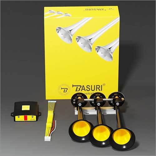 मेटल 3 पाइप 16 साउंड बसुरी एयरहॉर्न टर्बो कंट्रोलर