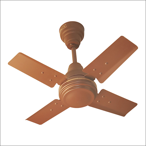 Maxima 24 Inch Aluminium Ceiling Fan - Stainless Steel, Light Brown Finish, 4 Blades, 220 Volt Power Source, 1 Year Warranty