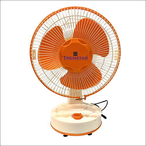 12 Inch Force Table Fan - Aluminium Blades, Lightweight Orange Design , 3-Blade Stainless Steel Construction, Ideal for Humid Summers