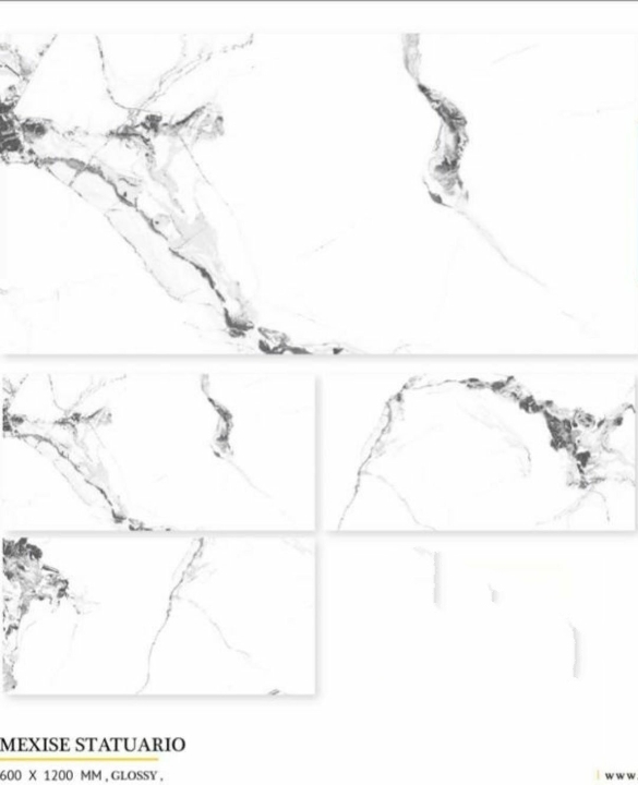 Floor Tiles - Ceramic, 60x60cm, Off-white | Durable, Easy Clean, Scratch Resistant, Stain Resistant, Stylish, Water Resistant, Matte Finish, 10mm Thickness