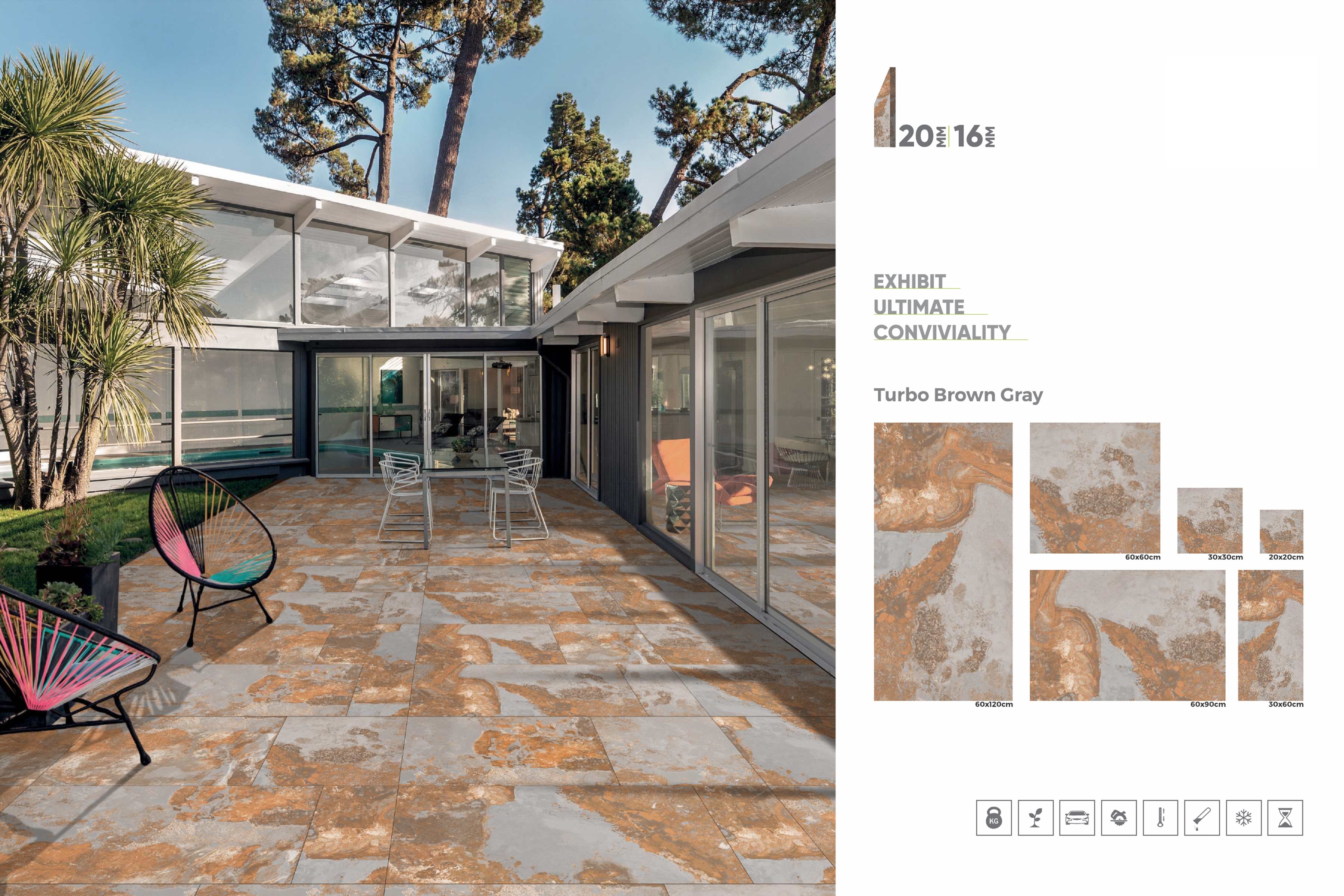 Multi Color Outdoor Porcelain Tile