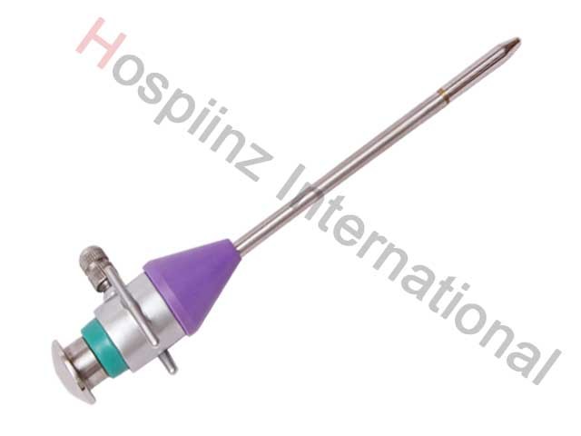 Hasson Trocar Cannula - 11mm Diameter, Stainless Steel, Threaded Surface, Blunt Obturator, Sterilized, Manual Operation, New Condition