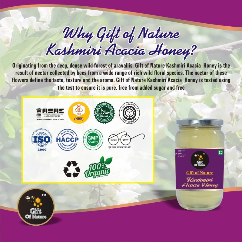 Kashmiri Acacia Honey - 30kg | 100% Pure, Natural Unprocessed Raw Honey, Moisture 19%, Grade A, Prolonged Shelf Life 2 Years