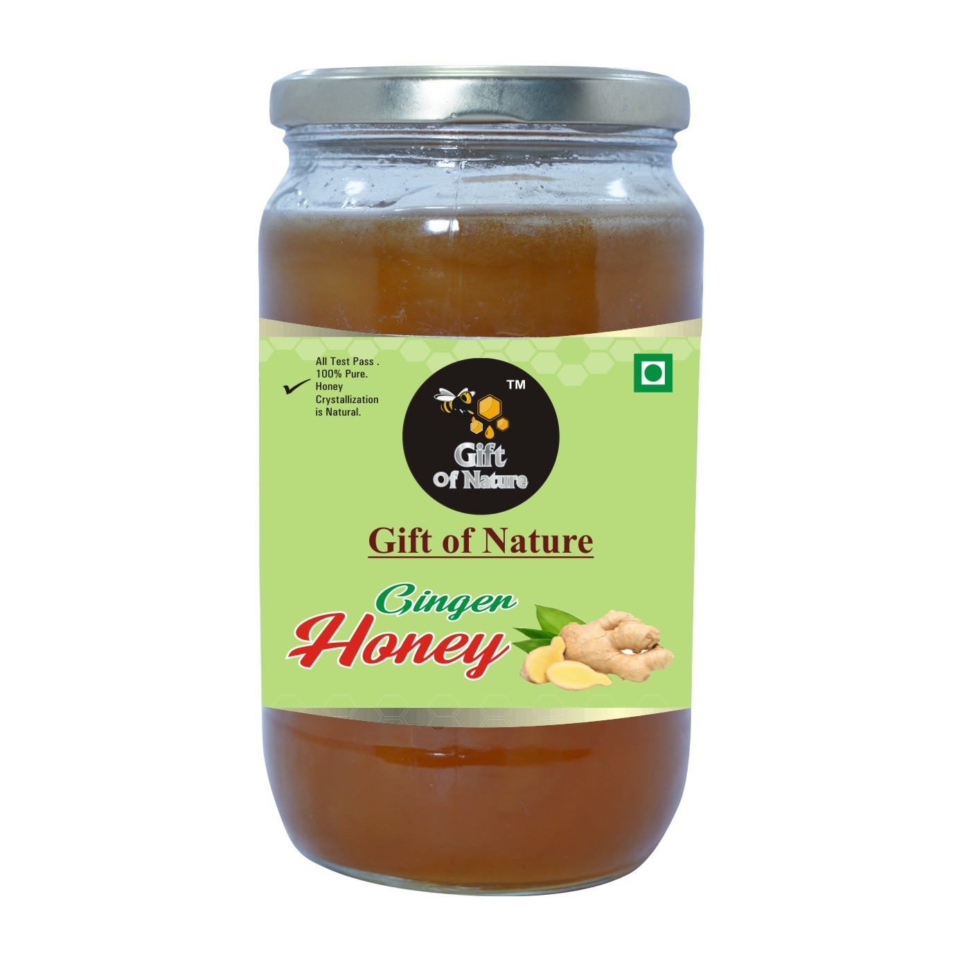 Ginger Honey - 100% Pure & Natural, 30kg Can, Moisture 17%, Shelf Life 2 Years | Unprocessed Raw Honey From Self Bee Farm Production