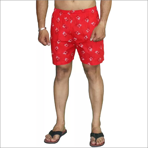 पुरुषों का रेड प्रिंटेड बॉक्सर आयु समूह: वयस्क