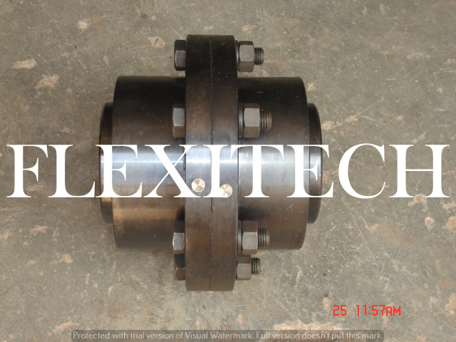 Gear Coupling - Steel, Fgc Series 100-119 Dimensions 50mm Height X 93mm Width X 120mm Length | Round Gear Structure, Black-oxide Finish, Standard Industrial Usage