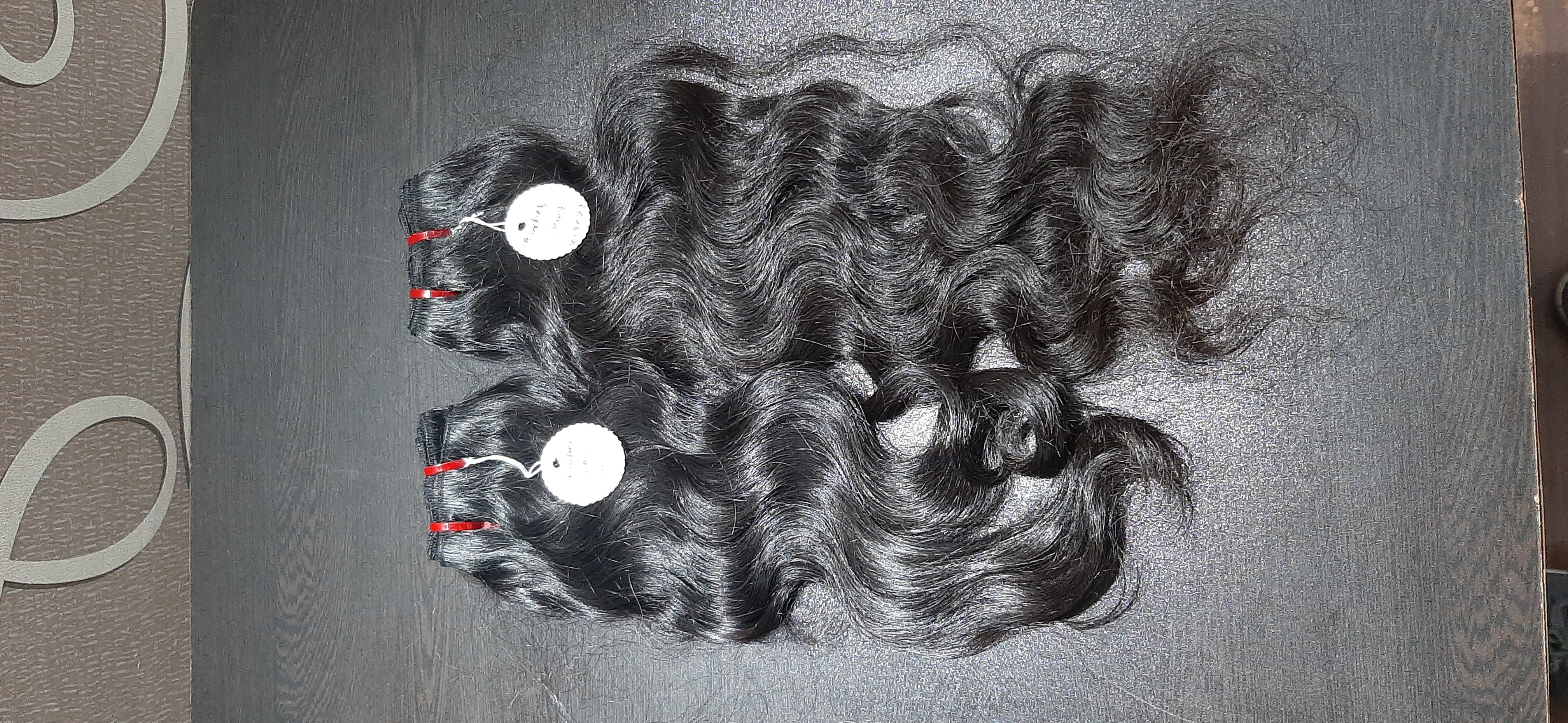 Wavy Human Hair Extension - Color: Black