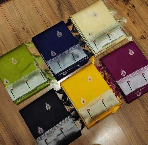 नेवी ब्लू कांजीवरम प्योर सिल्क