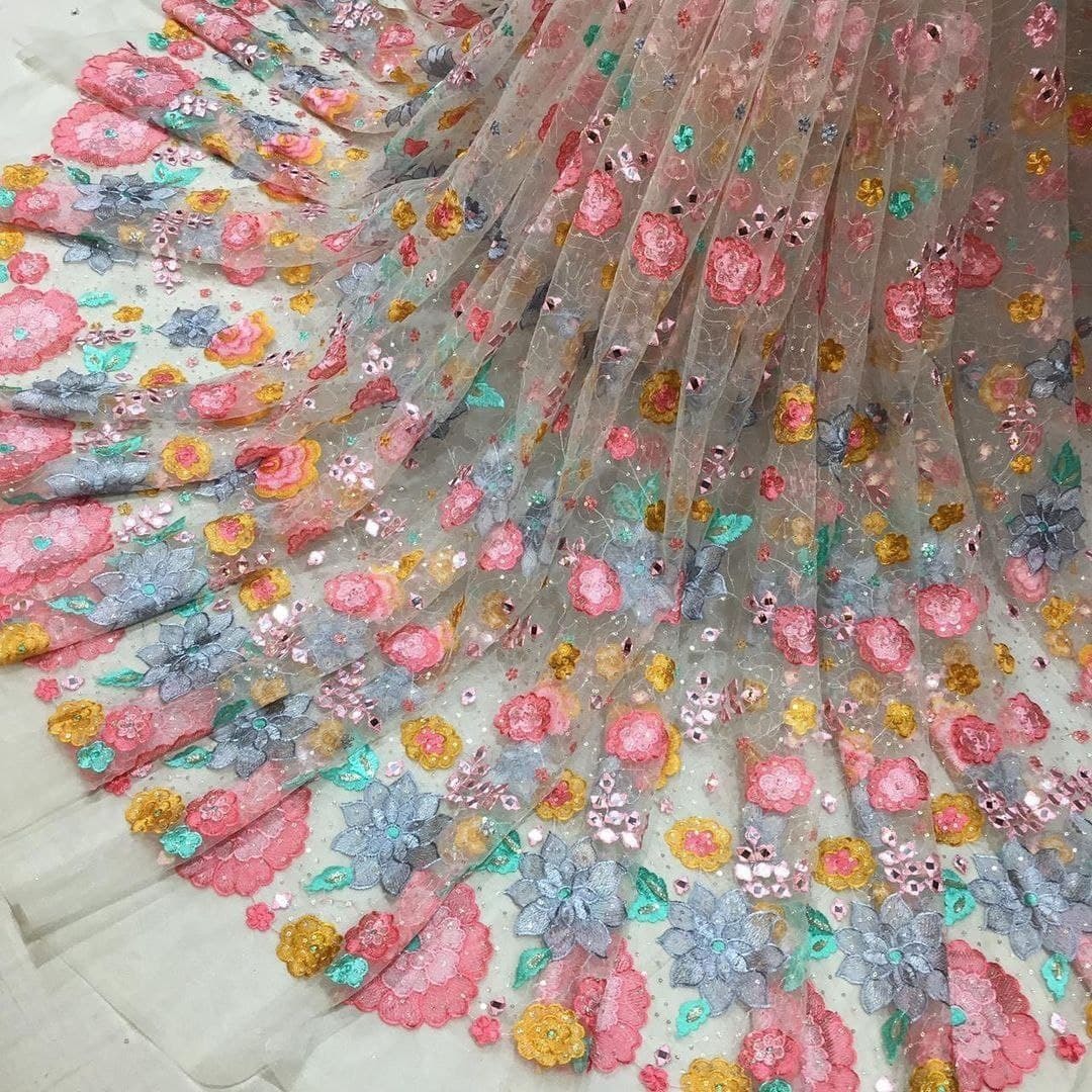 Embroidered Net Fabrics