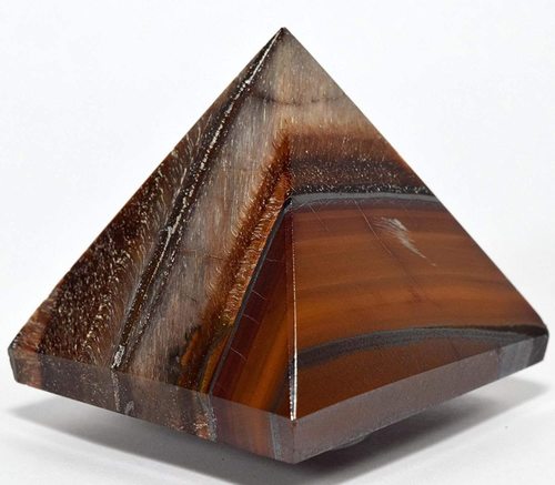 प्राकृतिक रेड टाइगर आई पिरामिड
