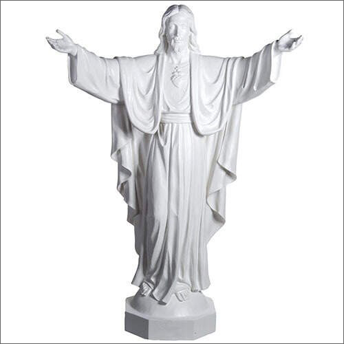 White Frp Jesus Statue