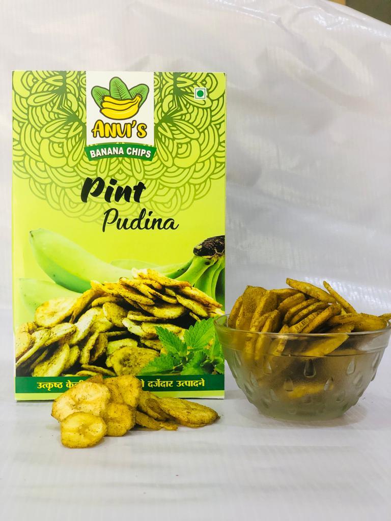 Pint Pudina - Fried Banana Chips 01 Box | Crunchy Texture Salty Taste Enriched With Potassium Perfect Snack With Tea