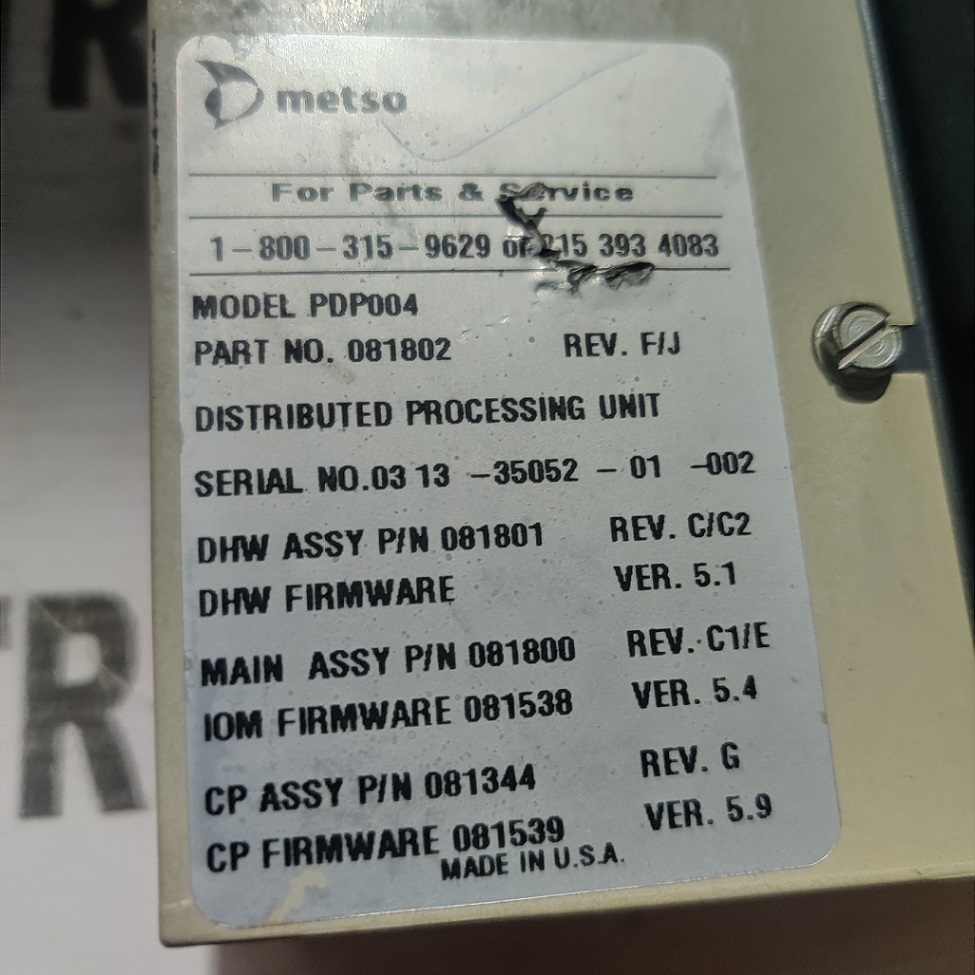 Max Control System Pdp004 Distributed Processing Unit