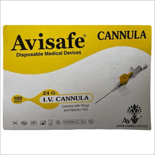24 G Iv Cannula With Wings And Injection Port Application: Hospital