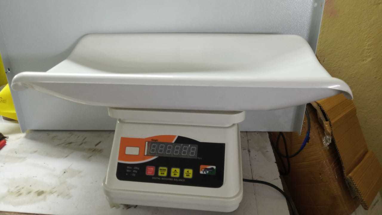 Baby Scale - Model Se01-se07, Capacity 1-40 Kg, Readability 100 Mg-2 G, Platform Size 175 X 225 Mm | Soft Touch Tactile Switches, Quick Response Time, Led Display