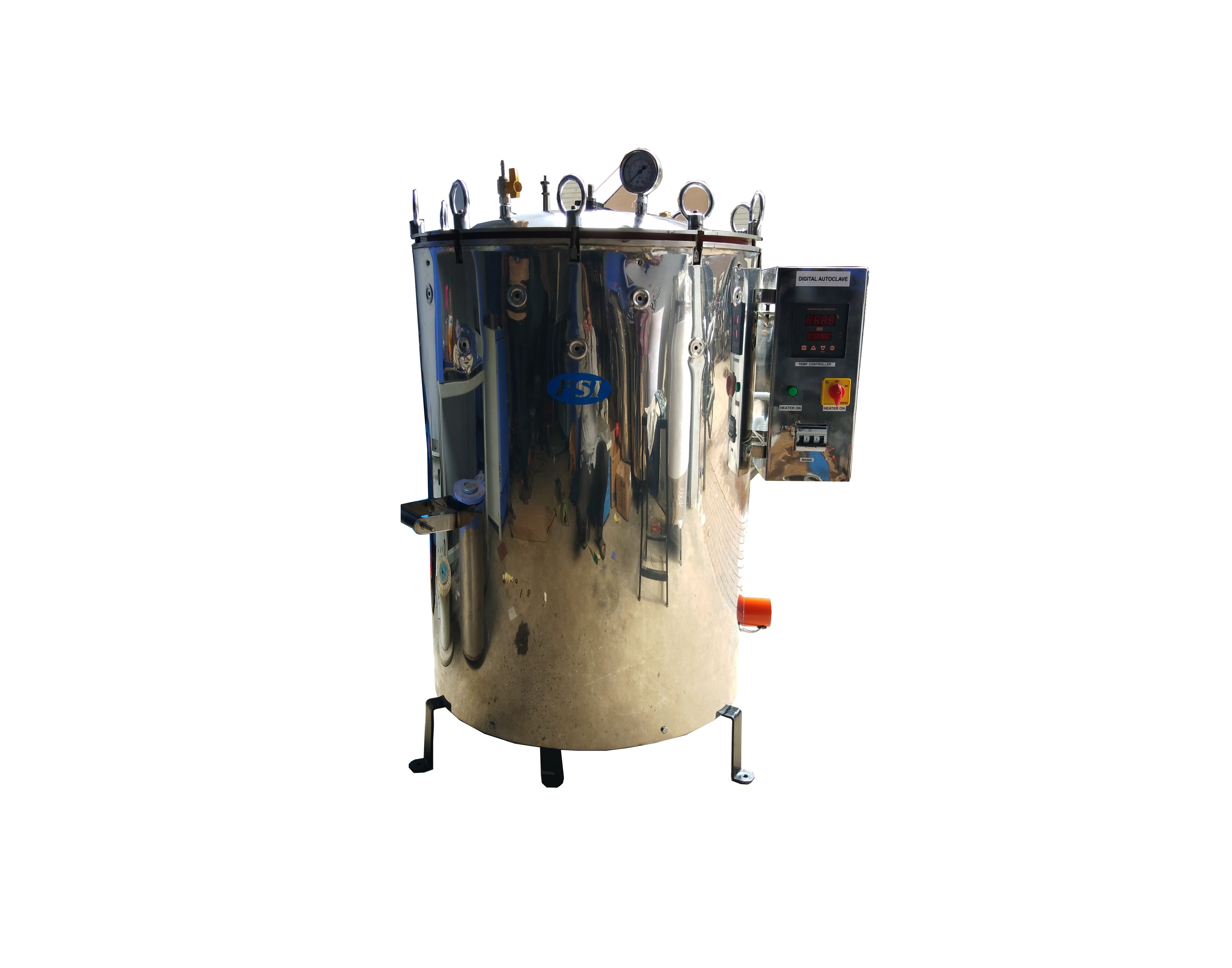 Vertical Autoclave - 35-213 Litre Capacity, Stainless Steel, 2mm Thick Walls - Microprocessor Pid Control, Auto Purging & Manual To Fully Automatic Functions, Heavy Duty Industrial Flange Heaters, Safety Valves