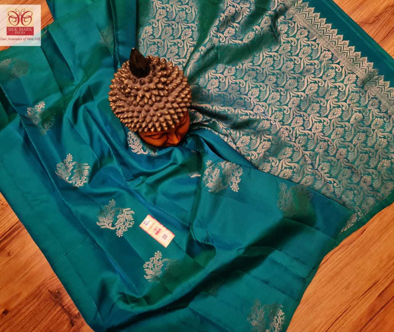Trouble Shade Blue Colour Pure Soft Silk Kanjivaram