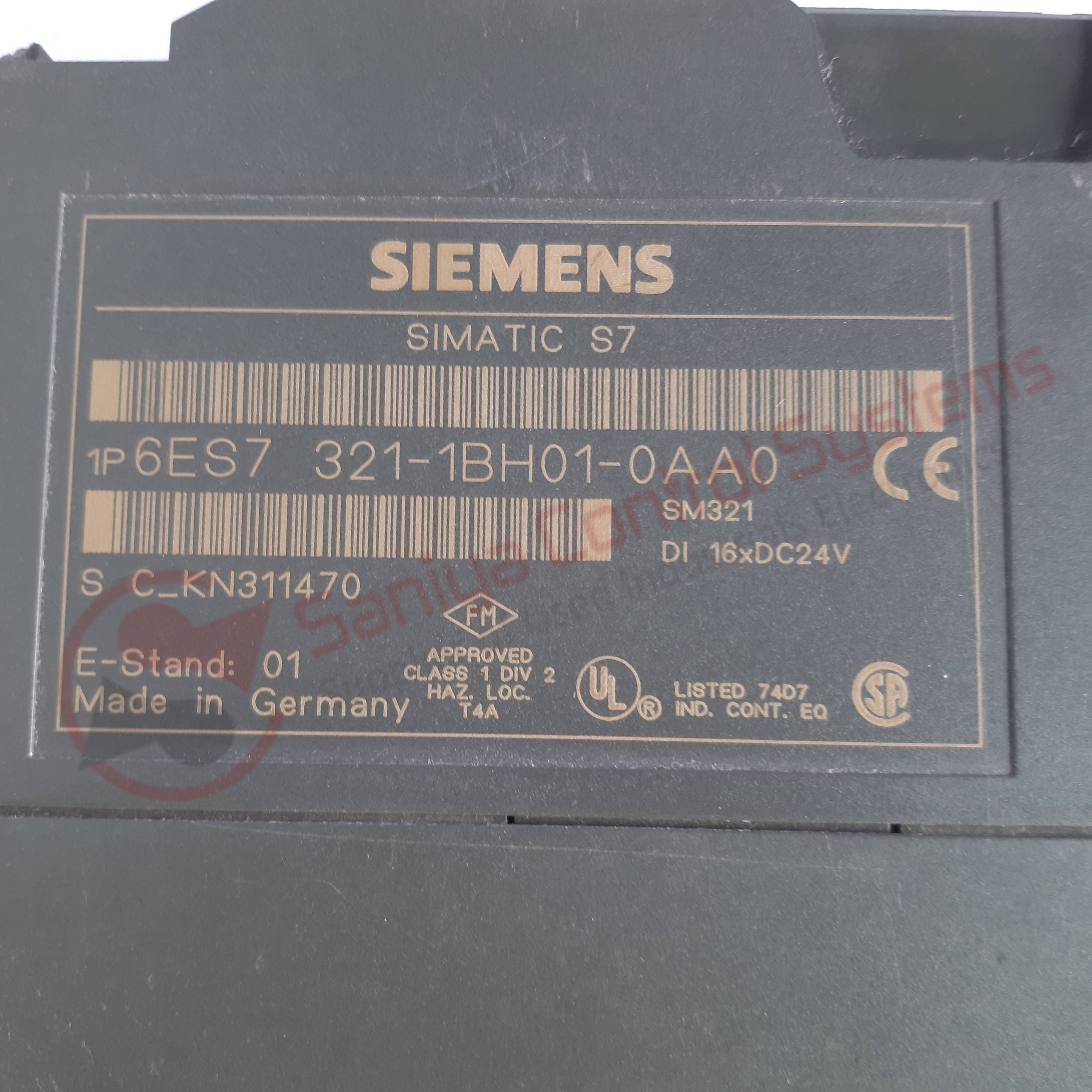 Siemens 6es7 321 1bh01 0aa0 Digital Input Application: Industrial