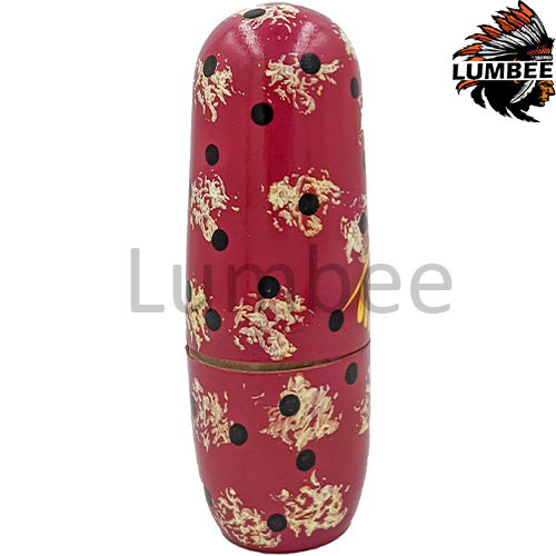 Hand-painted Wooden Nesting Dolls - 2x2x6 Inches Red Classical Design For Indoor Use