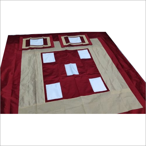 Red Sublimation Patch Bed Sheet