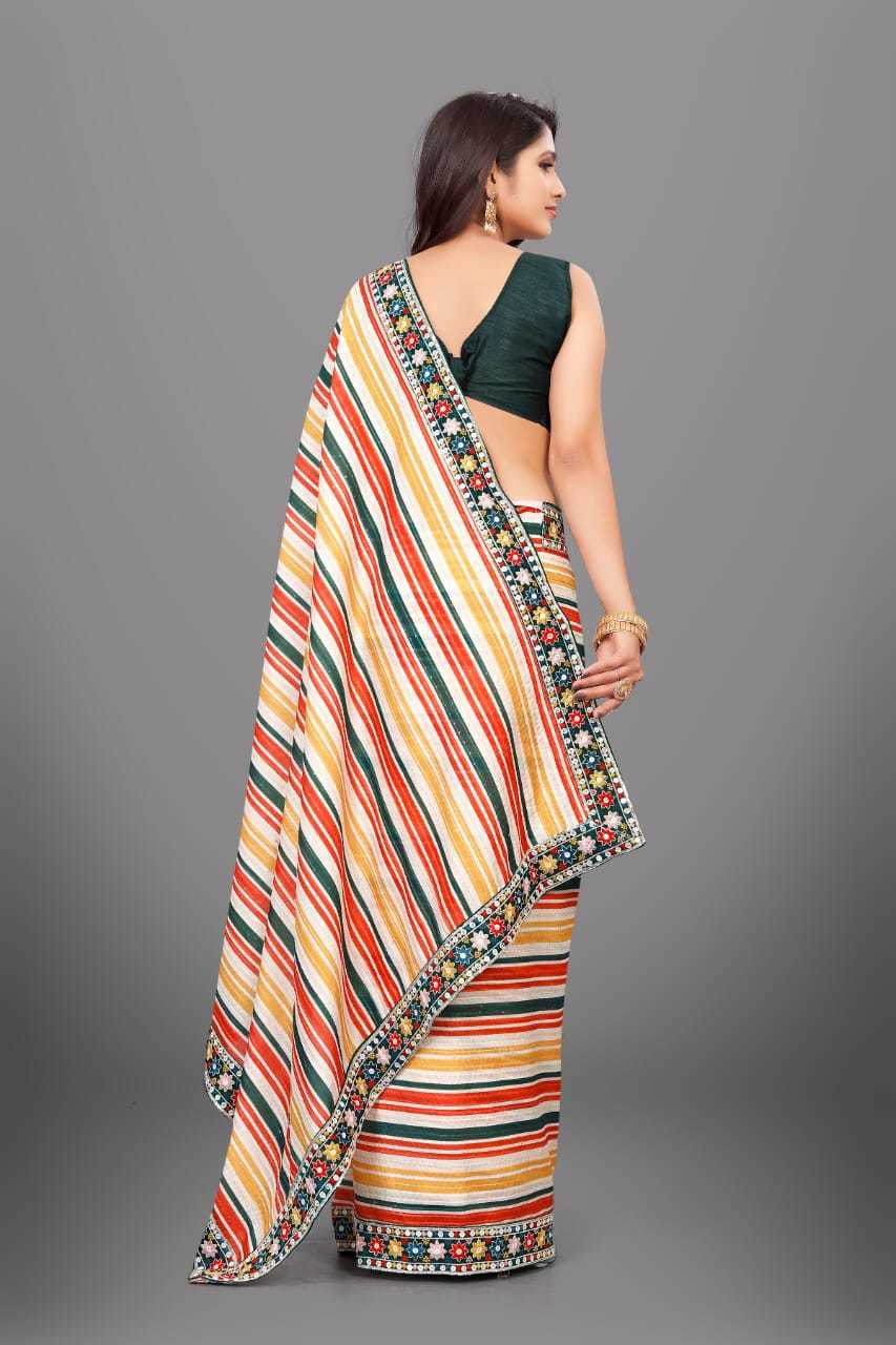 Printed Sari - Other Material, Sequins Closure | Bollywood Designer Style With Unique Fashion Appeal